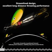 10 pcs Fishing Lures,Spin Composite Sequins Metal Lure,Fake Bait Simulated Bait Fishing Lure,Fishermen Gear Spinner Baits,Freshwater Saltwater Equipment Fishing Hook for Fishing Lover,Gift for Men