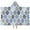 Blue Geometric Quatrefoil, variant on Blue Geometric Striped Pattern Hooded Bath Towel，50"x30" for Ages 3 To 12 Kids, Quick Dry Lightweight Soft Microfiber Hood Beach Towel Cover Up for Kids