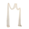 thumbnail image 2 of Wedding Arch Chiffon Drape Drapery for Ceremony Reception Holiday Engagement Beige White, 2 of 8