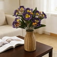 thumbnail image 6 of Oioii 13.38in Artificial Crabapple Blossoms, Lifelike Fake Floral Stems for Wedding Decor, Living Room Ornaments and Artistic Floral Arrangements,Purple, 6 of 6