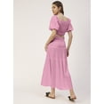 thumbnail image 2 of Moomaya Women Solid Viscose Rayon Casual Skirt, High Waist Smocked Midi Skirt, 2 of 8