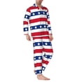 thumbnail image 2 of Goofa American Patriotic Stars And Stripes for 2-piece Loungewear Set Men’s Sleepwear Set Soft PJs Cozy loungewear Comfy Sleep Set Winter Pajamas-Large, 2 of 7