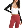 Blotona Women Long Sleeve Shrugs Cropped Open Front Bolero Shrug Crop