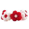 thumbnail image 2 of Reheyre Adjustable Hand-woven Pet Collar - Plush Ball Flower Cat Dog Neck Strap Pet Supply, 2 of 8