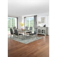thumbnail image 3 of Dining Table, Kitchen Table with Antique Design,  Rubberwood Dining Room Furniture for Living Room Dining Room Kitchen Restaurant, Silver and Grey, 3 of 5