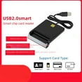 thumbnail image 1 of USB Smart Card Reader Atm Bank Tax Declaration Ic Card ID Card Smart Card Reader(Black), 1 of 6