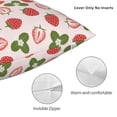 thumbnail image 3 of Pofeuu Strawberries And Leaf Print Double-sided plush pillowcase Square Throw Pillow Covers Pillows Cover for Living Room Bedroom Sofa Couch Cushion Cover（No pillow core）-20"x20", 3 of 7