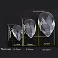 thumbnail image 4 of U8MO 5pcs Teardrop 22/28/38mm Faceted Crystal Glass Chandelier Prism Pendant Beads-38x22mm Clear, 4 of 5