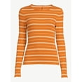 thumbnail image 5 of Free Assembly Women's Ribbed Crewneck Top with Long Sleeves, 5 of 6