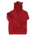 thumbnail image 4 of Adorable Chat Imprimé à Capuche Pull à Manches Longues à la Mode Pull pour Femme Dame (Taille S de Claret), 4 of 7
