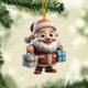 thumbnail image 1 of Colgante pequeño de árbol de Navidad de Papá Noel, decoración navideña, colgante plano de acrílico, 1 of 7