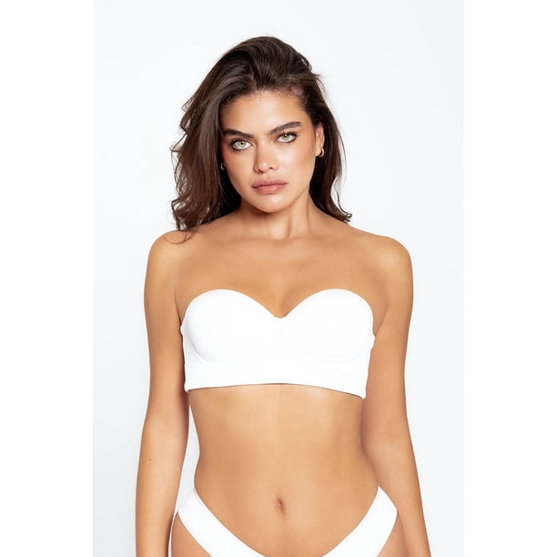 Brassier Balconet Strapless Copas Microfibra Diane & Geordi 021899 blanco 38