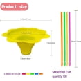 thumbnail image 2 of Natonhi 200pcs 4oz Colorful Snow Cone Cups with Spoon Straws,Flower Shaped Ice Cream Snacks Cup Reusable Plastic Bowls Easy Grip for Kids Birthday Summer Holiday Party, 2 of 6