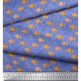 thumbnail image 3 of Soimoi Crepe Silk Fabric Fish & Shells Ocean Print Sewing Fabric Yard 42 Inch Wide, 3 of 3
