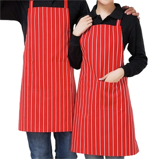 Sonducket Delantal de chef hecho con poliéster y algodón para un cómodo Delantales de cocina Delantal de cocina a la moda Accesorios de disfraces rojo