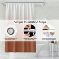 thumbnail image 6 of Chocolate Color Ombre Shower Curtains Modern Art Minimalism Polyester Fabric Waterproof Bath Curtain Modern Hotel Spa Bathroom Decor Accessories Set with Hooks, 72W x 72H Inch, 6 of 6