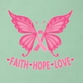 thumbnail image 5 of Wild Bobby, Butterfly Pink Ribbon Faith Hope Love, Breast Cancer Awareness, Women Slim Fit Junior Tee, Mint, XX-Large, 5 of 5