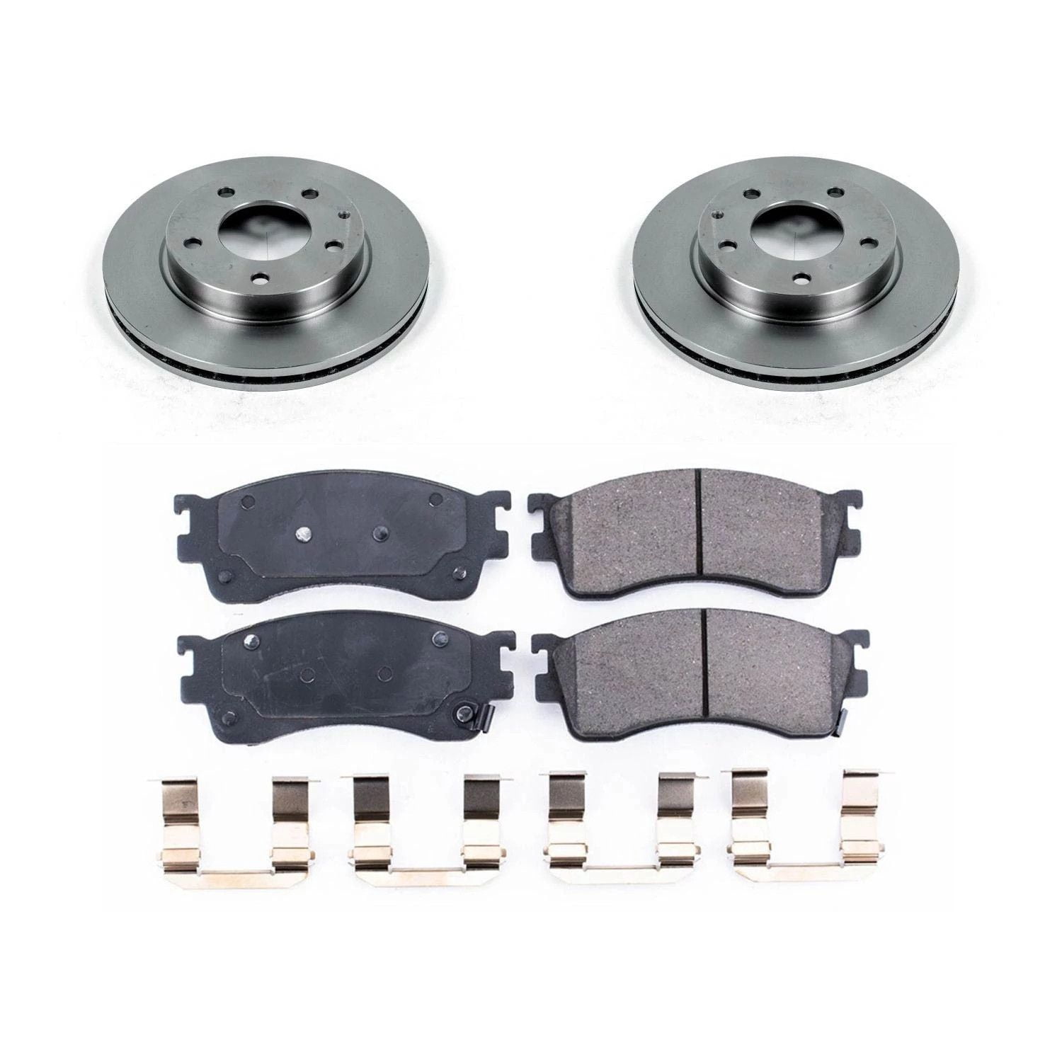 Power Stop Front Stock Replacement Brake Pad and Rotor Kit KOE788 Fits 2002 Mazda Protege