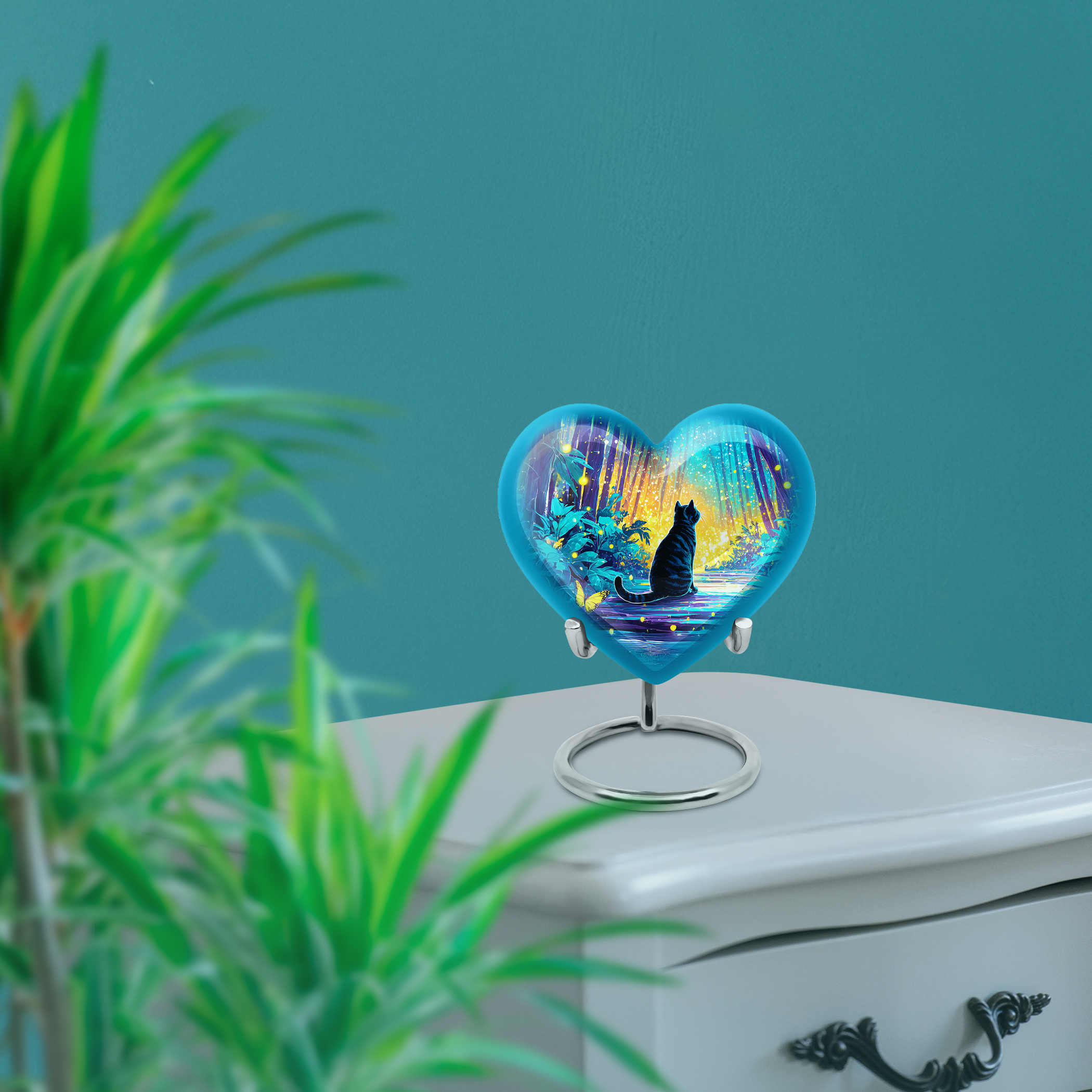 SABURIAL Cat Urn - Memorial Urn - 3 Inch - Pack Of 4 - Small Keepsake Urns - Keepsake For Ashes - Decorative Urns For Adult Male & Female