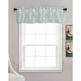 thumbnail image 3 of Green Paisley Linen Curtain Valance for Bedroom/Bathroom/Kitchen/Living/Dining Room Window,Traditional European Classic Ethnic Boho Floral Pocket Topper Drapes Decorative Cafe Drapery Panel 54"x18", 3 of 6