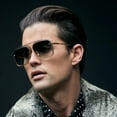 thumbnail image 2 of Azorb Retro Square Aviator Sunglasses Men‘s Oversized Aviator Sunglasses, 2 of 5