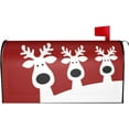 thumbnail image 5 of Merry Christmas Elk Mailbox Cover, Reindeer 21x18 Inch Post Letter Red Box Covers, Xmas Holiday Waterproof Magnetic Mailbox Cover, New Year Standard Size Mail Wraps for Outdoor Yard Garden, 5 of 6