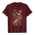 thumbnail image 4 of Womens Summer T-Shirts Daisy Printed Short Sleeve Tee Scooped Neck T Shirts Loose Fitted Tunic Blouses Pullover Sweater Blouses Baggy Boho Dressy Shirts Going Out Outfits, 4 of 4