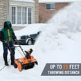 thumbnail image 4 of VECELO Corded Snow Blower, 18" 15Amp Electric Snow Remove Machine with 180° Chute Rotation & 2 Transport Wheels, 25’ Throwing Distance for Driveway, Sidewalk, Orange, 4 of 8