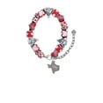 thumbnail image 2 of Stainless Steel Texas Strong - Red Christmas Bead Bracelet, 2 of 4
