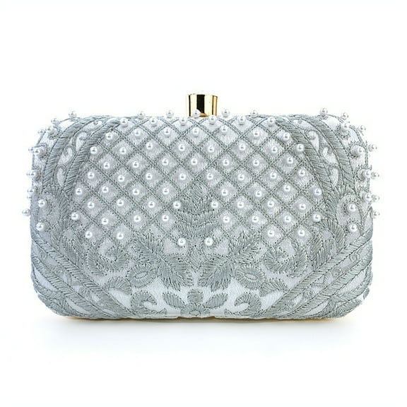 Women Evening Bag Handbag Party Wedding Bridal Clutch with Detachable Chain
