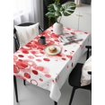 thumbnail image 2 of Red Gradient Rectangle Tablecloth, Abstract Polka Dots Vintage Modern Art Waterproof & StainResistant Tablecloth, Washable Oil-proof Table Cover for Dining/Party/Wedding/Camping/Buffet 54x108 In, 2 of 9