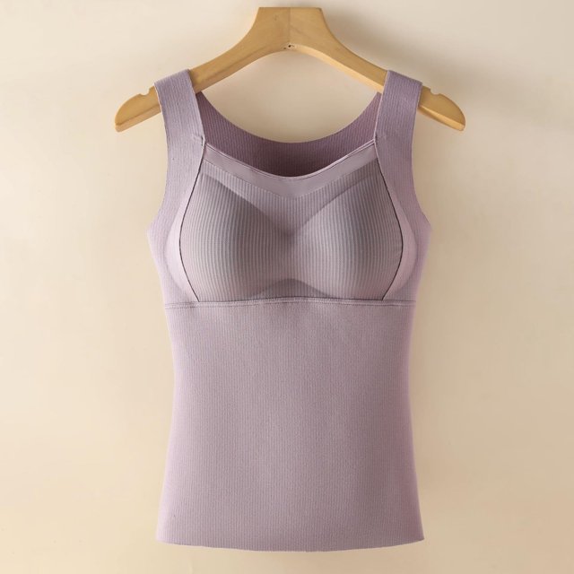 RXIRUCGD Mode Femme Coussin Chauffant Chaud Col Rond Uni (Violet, Taille : TG)