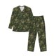 thumbnail image 1 of Fotbe Green Camouflage Skull Pijama de Hombre con Estampado de Manga Larga, Conjunto de 2 Piezas, Ropa de Dormir Suave y Cómoda con Bolsillos-Large, 1 of 7