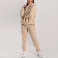 thumbnail image 1 of Women Fashion Street Trend Hooded Sweatshirt Casual Suit Outfit Set, 1 of 2