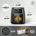 thumbnail image 5 of Kitchen Elite 5.5 Qt. Digital Air Fryer, Countertop Cooker with LED Screen, Black, 5 of 8