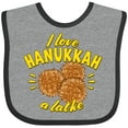 thumbnail image 3 of Inktastic I Love Hanukkah a Latke Boys or Girls Baby Bib, 3 of 4