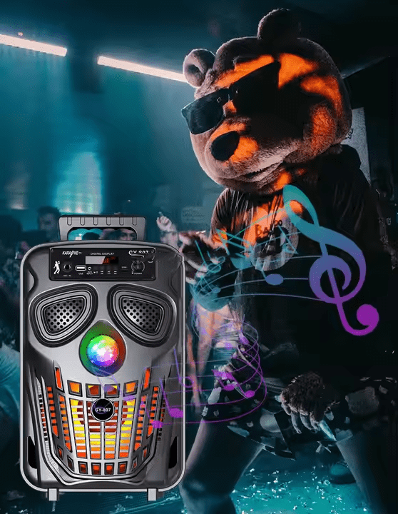 Nobie Vivid Karaoke Machine, Portable Bluetooth Speaker with Wireless Karaoke Microphones for Adults