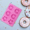 thumbnail image 5 of Huayishang Silicone Molds Baking Mold 6 Flower-Shaped Donut Silicone Cake Mold Diy Production Food Grade Recyclable, Kitchen Essentials Clearance Sale Pink, 5 of 9