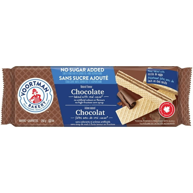 Voortman No Sugar Added Chocolate Wafer Cookies