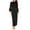 Black, variant on LYXSSBYX Womens Dresses Clearance under 10.00 Women's Loose Robe Casual Dress Foundation Solid Color Large Dress Round Neck Long Sleeve Dress