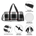 thumbnail image 4 of Easygdp Heart Black Buffalo Plaid Gingham Bolsa de Viaje, Bolsa de Mano, Bolsa de Gimnasio, Bolsa de Equipaje para Viaje, 4 of 5