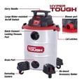 thumbnail image 4 of Hyper Tough 10 Gallon Stainless Steel Wet/Dry Vacuum, 4 of 9