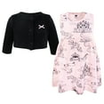 thumbnail image 3 of Hudson Baby Infant and Toddler Girls Cotton Dress and Cardigan Set, Fairytale Princess, 12-18 Months, 3 of 5