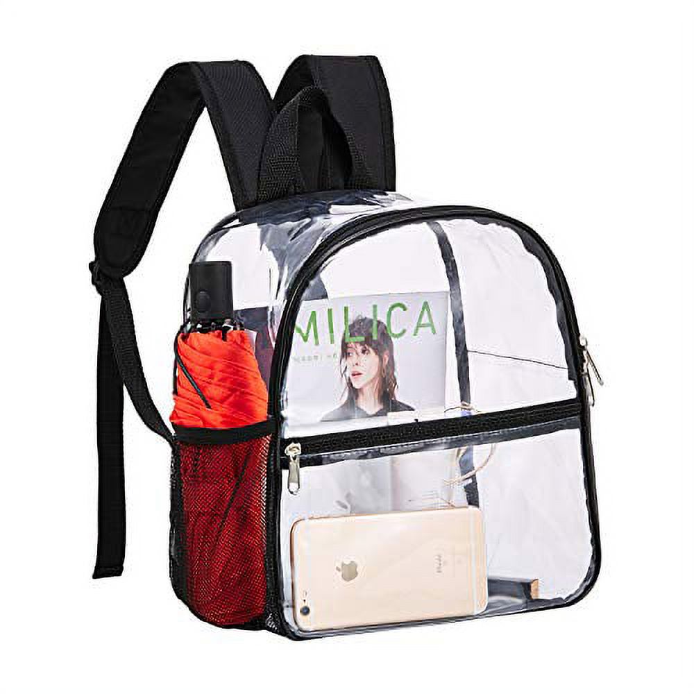 Clear Mini Backpack Stadium Approved, Cold-Resistant See Through Backpack, Water proof Transparent Backpack for Work, Security Travel, Concert & Sport Event - image 2 of 2