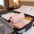 thumbnail image 6 of Youersen Leather Makeup Brush Case, Professional Makeup Organizer Roll Bag for Travel, Pink, 6 of 6
