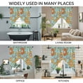 thumbnail image 3 of Turquoise Boho Floral Swag Valances for Windows, Kitchen Curtains 36 Inch Length 2 Panels Set, Vintage Abstract Art Ethnic Flowers Short Curtains for Small Windows Rod Pocket Cafe Curtains 28"x36", 3 of 8