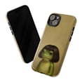 thumbnail image 3 of Minimalist Frog Bob Haircut Phone Case – Funny Quirky Frog Portrait Design, Soft Beige Background – Fits iPhone 17 16 15 14 13 12 11 Plus Pro Max Mini, 3 of 6