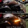 thumbnail image 4 of IKemiter 2 Pcs Moto 12 LED Indicateur de Signal de Virage Clignotants Lumière Fluide Marqueur de Frein d'Embrayage de Guidon, 4 of 7