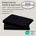 thumbnail image 2 of California Design Den 100% Cotton Pillow Cases King Size Set of 2 - 600 Thread Count, Soft Sateen Pillowcases, Fits King Size Pillows - Black, 2 of 8