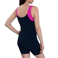 thumbnail image 2 of Dolfin Aquashape Women's Color Block Aquatard Swimsuit in Navy/Bright Pink, Size 8, 2 of 2